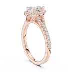 1.4 CTW Pear Cut Diamond Classic Halo Bridal Ring