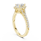 1.4 CTW Pear Cut Diamond Classic Halo Bridal Ring