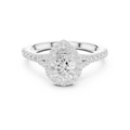 1.4 CTW Pear Cut Diamond Classic Halo Bridal Ring