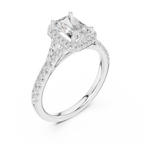 10K Gold Radiant Cut Lab Grown Diamond Anniversary Ring
