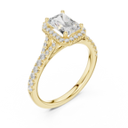10K Gold Radiant Cut Lab Grown Diamond Anniversary Ring