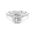 10K Gold Radiant Cut Lab Grown Diamond Anniversary Ring