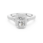 10K Gold Radiant Cut Lab Grown Diamond Anniversary Ring