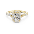 10K Gold Radiant Cut Lab Grown Diamond Anniversary Ring