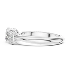 Cushion Cut Moissanite Diamond 3 Stone Ring for Women