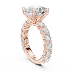 14K White Gold 5.92 CTW Oval Cut Wedding Diamond Ring