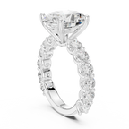 14K White Gold 5.92 CTW Oval Cut Wedding Diamond Ring