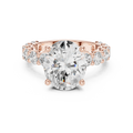 14K White Gold 5.92 CTW Oval Cut Wedding Diamond Ring