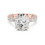 14K White Gold 5.92 CTW Oval Cut Wedding Diamond Ring
