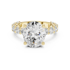 14K White Gold 5.92 CTW Oval Cut Wedding Diamond Ring