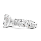 14K White Gold 5.92 CTW Princess Cut Engagement Diamond Ring