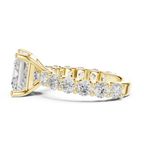 14K White Gold 5.92 CTW Princess Cut Engagement Diamond Ring