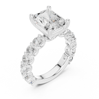 5.92CT Radiant Cut Moissanite Bridal Ring Round Cut Bubble Eternity Band