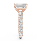 5.92CT Radiant Cut Moissanite Bridal Ring Round Cut Bubble Eternity Band