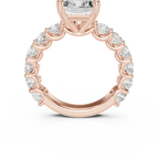 5.92CT Radiant Cut Moissanite Bridal Ring Round Cut Bubble Eternity Band