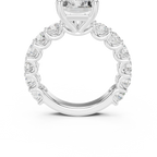 5.92CT Radiant Cut Moissanite Bridal Ring Round Cut Bubble Eternity Band