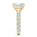 5.92CT Radiant Cut Moissanite Bridal Ring Round Cut Bubble Eternity Band