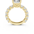 5.92CT Radiant Cut Moissanite Bridal Ring Round Cut Bubble Eternity Band