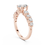 1.52 CT Oval Shared Prong D Color VVS1 Moissanite Engagement Ring