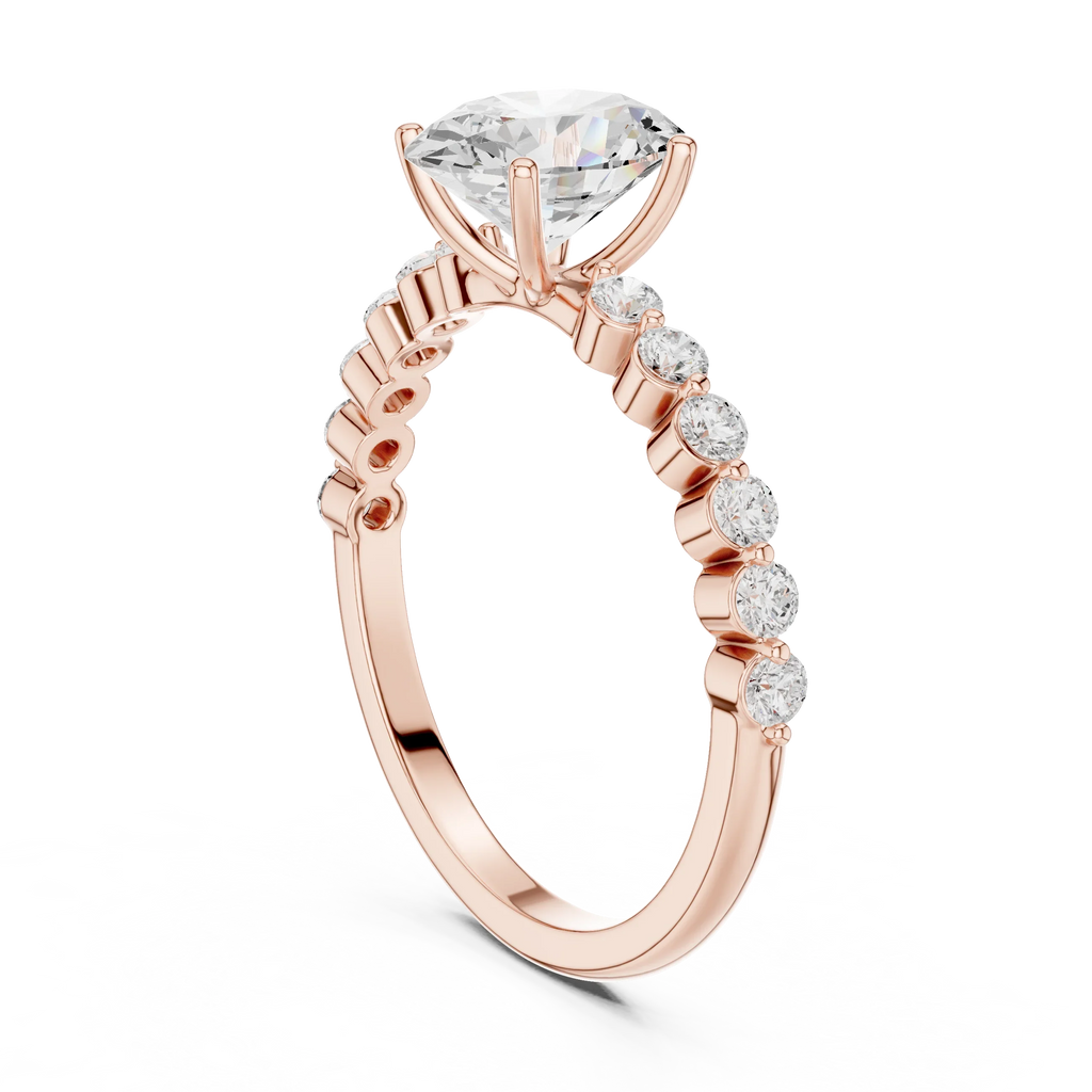 1.36 CTW Oval D Color Lab Diamond Engagement Ring