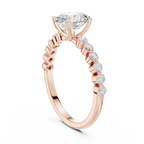 1.36 CTW Oval D Color Lab Diamond Engagement Ring