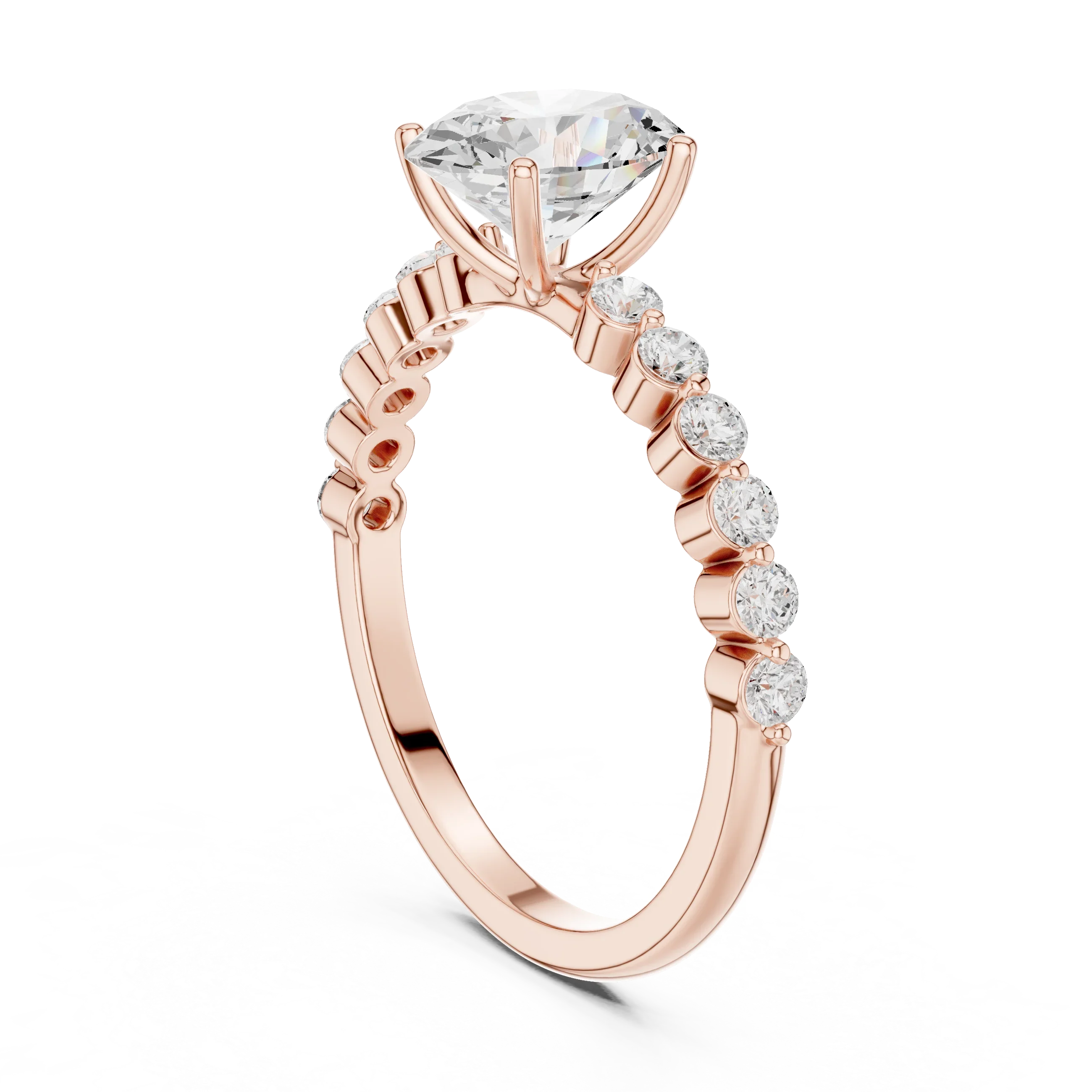1.36 CTW Oval D Color Lab Diamond Engagement Ring