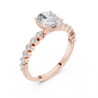 1.36 CTW Oval D Color Lab Diamond Engagement Ring