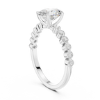1.36 CTW Oval D Color Lab Diamond Engagement Ring