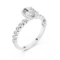 1.36 CTW Oval D Color Lab Diamond Engagement Ring