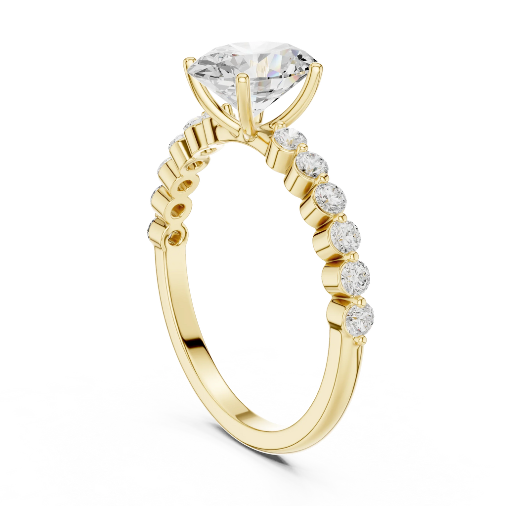 1.36 CTW Oval D Color Lab Diamond Engagement Ring