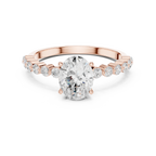 1.36 CTW Oval D Color Lab Diamond Engagement Ring