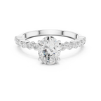 1.36 CTW Oval D Color Lab Diamond Engagement Ring