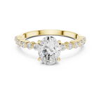 1.36 CTW Oval D Color Lab Diamond Engagement Ring