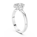 1.1 CT Pear D Color VVS1 Moissanite Engagement Diamond Ring