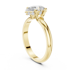 1.1 CT Pear D Color VVS1 Moissanite Engagement Diamond Ring