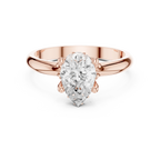 1.1 CT Pear D Color VVS1 Moissanite Engagement Diamond Ring