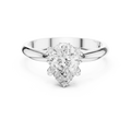 1.1 CT Pear D Color VVS1 Moissanite Engagement Diamond Ring