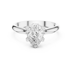 1.1 CT Pear D Color VVS1 Moissanite Engagement Diamond Ring