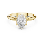 1.1 CT Pear D Color VVS1 Moissanite Engagement Diamond Ring