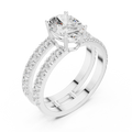 1.57 CT White Gold Split Shank Oval VVS1 Lab Diamond Engagement Ring