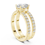 1.57 CT White Gold Split Shank Oval VVS1 Lab Diamond Engagement Ring
