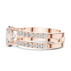 1.57 CT White Gold Split Shank Oval VVS1 Lab Diamond Engagement Ring