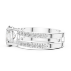 1.57 CT White Gold Split Shank Oval VVS1 Lab Diamond Engagement Ring