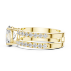 1.57 CT White Gold Split Shank Oval VVS1 Lab Diamond Engagement Ring