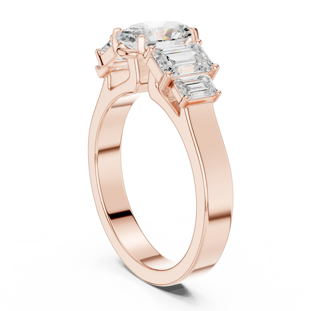 1.75CT 10K Yellow Gold Oval Cut Moissanite Anniversary Ring