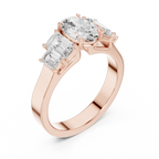1.75CT 10K Yellow Gold Oval Cut Moissanite Anniversary Ring