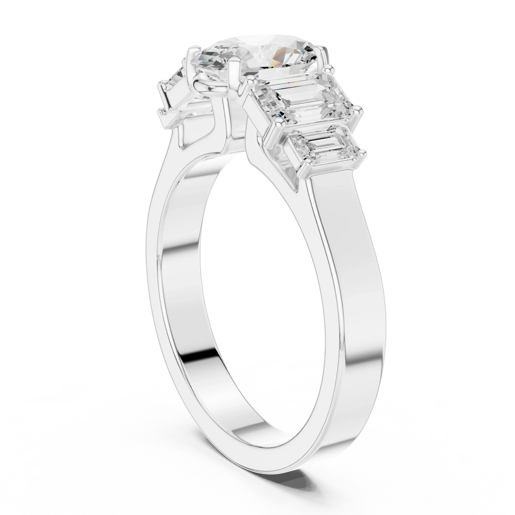 1.75CT 10K Yellow Gold Oval Cut Moissanite Anniversary Ring