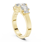 1.75CT 10K Yellow Gold Oval Cut Moissanite Anniversary Ring