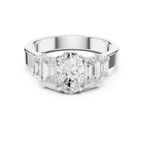 1.75CT 10K Yellow Gold Oval Cut Moissanite Anniversary Ring