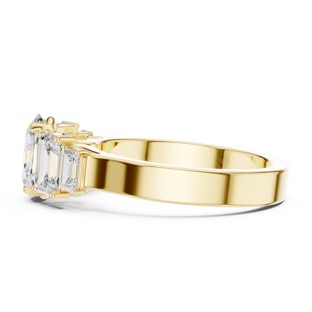 1.75CT 10K Yellow Gold Oval Cut Moissanite Anniversary Ring